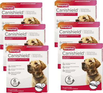 Beaphar Canishield Parasietenband Hond - Anti vlooien en tekenmiddel - 6 x per stuk Groot