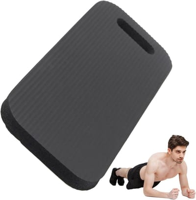 Trainingsmat Kniebeschermers - Kniepads Fitness - Oefeningen Uitvoeren - Verdikt Antislip Ontwerp - 46 x 21 cm - Zwart