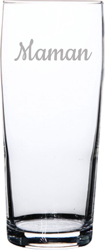 Bierfluitje gegraveerd - 19cl - Maman
