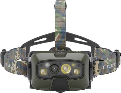 Ledlenser HF8R CORE - hoofdlamp - oplaadbaar - 1600 lumen - IP68 - batterij vooraan - digitale focus - adaptieve lichtbundel - bluetooth - RGB