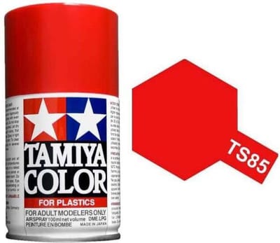 Tamiya Hobbyverf Acrylverf - TS-85 Brilliant Ferrari Mica Red - Gloss - Acryl Spray - Verf spuitbus - 100 ml