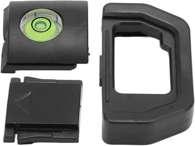 Camera Accessoires Set - Zoeker Oogschelp - Fotografie Verbeteren - Horizon Waterpas - 7 Gram - Zwart
