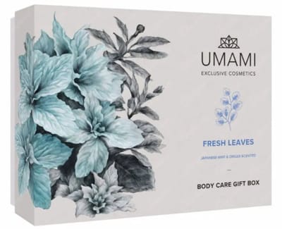 Umami Fresh Leaves Geschenkset – Cadeau voor vrouwen - Luxe Bodycare Cadeauset met Bodycrème, Handcrème en Bodymist – Verfrissende Geur van Japanse Munt en Gember – Verwenmoment voor Thuis of Cadeau - Kadoset vrouwen