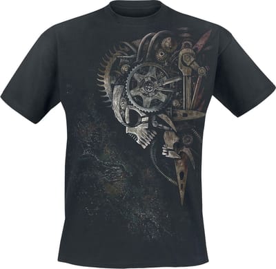 Spiral - Gothic T-shirt - Diesel Punk - S tot 4XL - voor Mannen - zwart