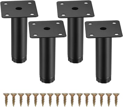 JustValue Meubelpoten - 8 cm - 4-Stuks - Verstelbaar - Kastpoten - Meubelvoeten - Voor Keukenplanken