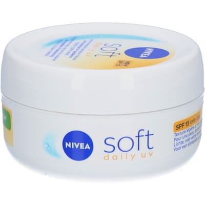 NIVEA Soft Daily UV Bodycrème - Hydraterende Crème met SPF 15 - Ook geschikt als Dagcreme - Droge Huid - Body Cream - 250 ml