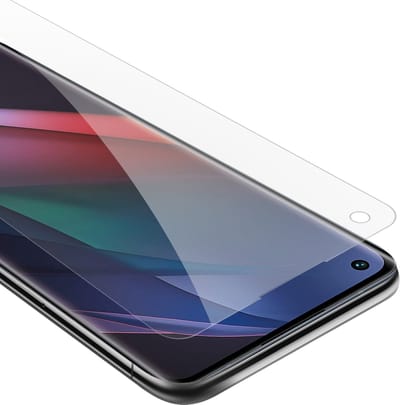 Cadorabo Screenprotector geschikt voor Oppo FIND X3 NEO - Pantser film Beschermende film in KRISTALHELDER Geharde (Tempered) display beschermglas in 9H hardheid met 3D Touch