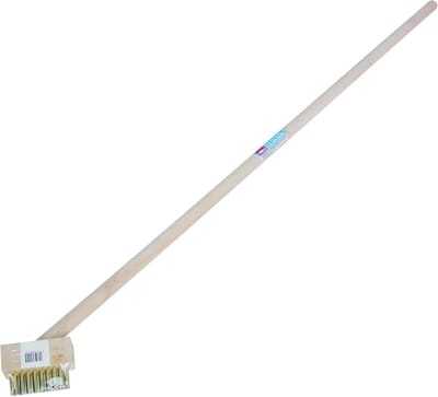 Terrasborstel - Onkruidborstel - Bestrating Reinigen - Lange steel - 51 cm - Bruin