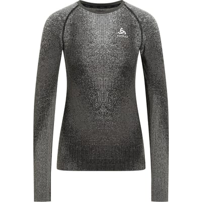 Odlo Blackcomb Eco Big Logo Top Crew Neck Vest Dames-Zwart