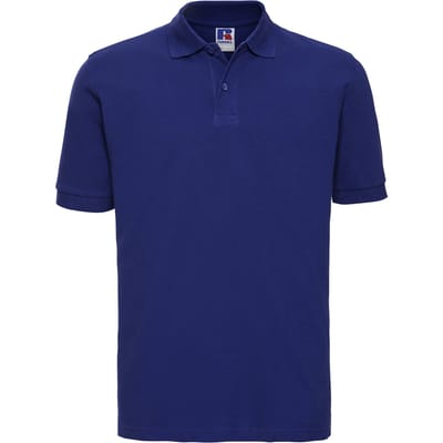 Russell Heren Klassiek Piqué Katoenen Polo Shirt (Helder Koningsblauw)