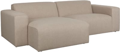 Zuiver Sofa Milka 3-zitsbank Chaise longue Links Cappuccino