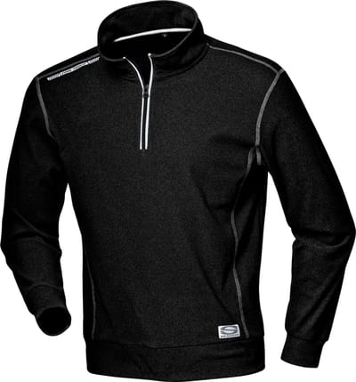 SIR SAFETY MOLESKIN Half Zip Werktrui HEREN Veiligheidstrui Zwart - Reflecterend - Polyester Elastaan