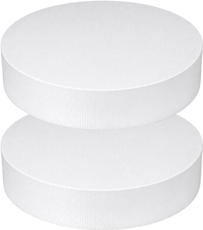Piepschuim vormen - cirkel - 2x - D37,5 x 4 cm - styropor hobby / DIY vorm - basis knutselfiguren