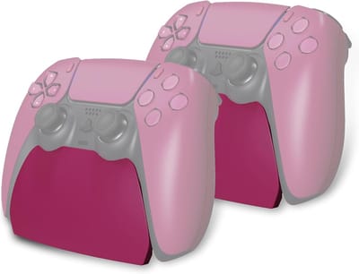 2-Pack Controller Standaard voor PS5 Gamepad Houder Bureau Organizer - Kosmisch Rood