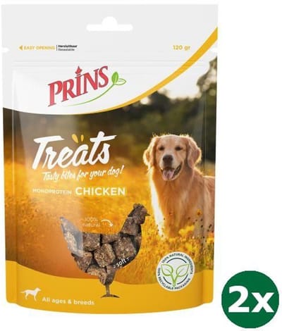 2x120 gr Prins treats kip