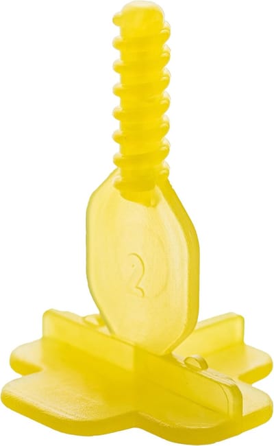 Tegel Nivelleringssysteem - Voegkruis Tool - Strakke Tegels Leggen - Verstelbare Schroefklemmen - 2mm Voegbreedte - Geel