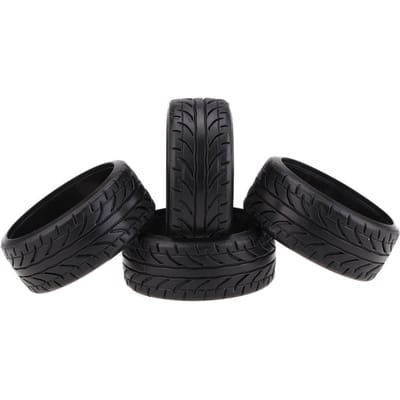 Pneu de voiture en plastique dur à dérive de Grain 1/10, 4 pièces, f Traxxas HSP Tamiya HPI Super noir