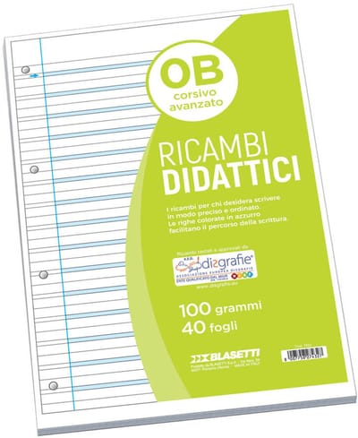 Blasetti 7432 schrijfblok & schrift A4 40 vel Groen, Lichtblauw, Wit