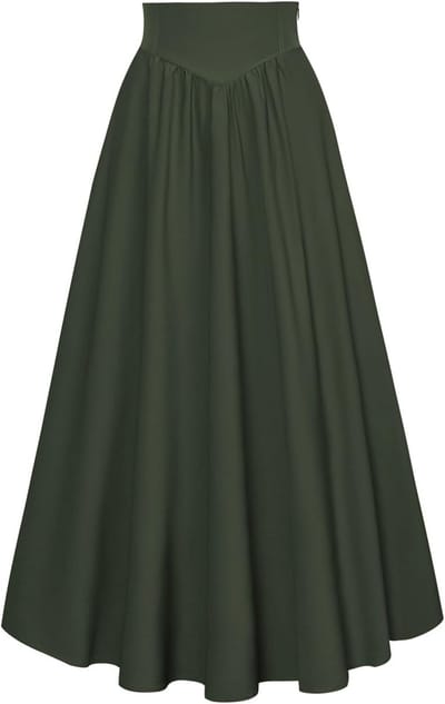 Victorian Costume Skirt voor Dames | Hoge Taille Lace Up Middeleeuwse Maxi Rok
