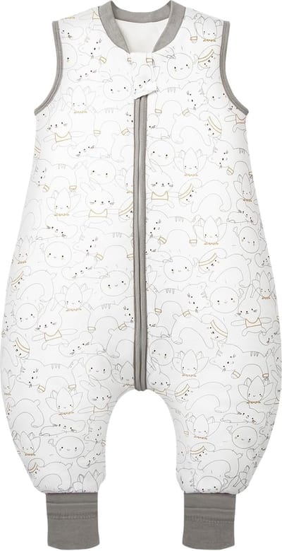 Babyslaapzak voor de winter met voeten - 100% katoen voor jongens en meisjes (85-95 cm, 18-36 maanden)
