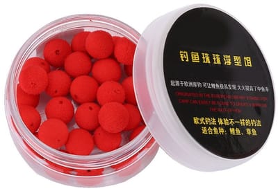 Dailygoods- Karper Boilies 30 Stuks - Aardbeien Smaak - Drijvende Lokken - Ultra Licht - 12 mm - Groot Drijfvermogen - Vissenaas