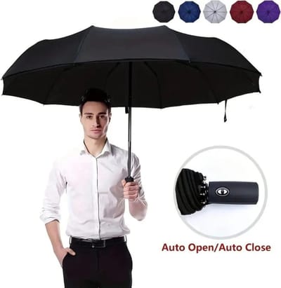 Livano Moderne Stormparaplu - Opvouwbaar - Windproof Paraplu - Stormproef - Automatisch Uitklapbaar - Umbrella - Windproef - Zwart