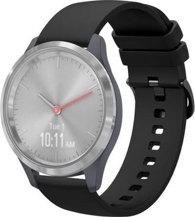 By Qubix - geschikt voor Huawei Watch GT 4 / GT 5 (41mm) & GT 5 Pro (42mm) - Soft siliconen bandje - Zwart