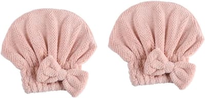 FRCOLOR 2 Stuks Coral Fleece Haardroogkap Wateropname Haarkap Haar Muts Schattig