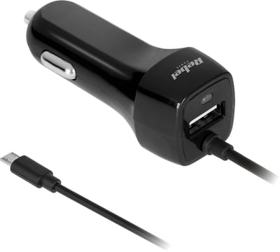 Rebel - Auto Acculader - 5V 2,1A - micro USB - Beschermd