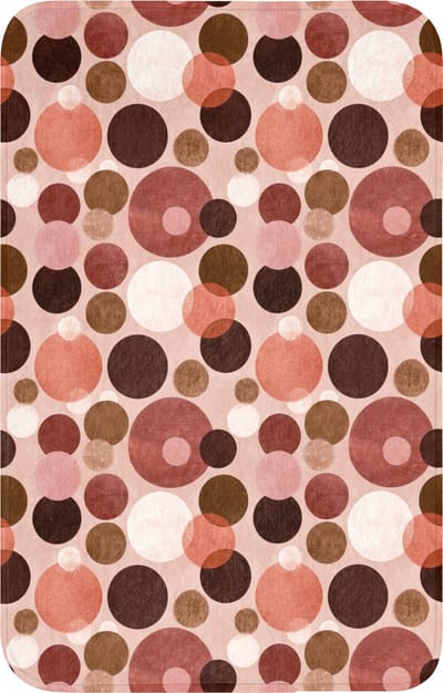 WC mat 50x80 cm - Antislip - Cirkels - Modern - Kleurrijk - Toiletmat - Vloermat - Douchemat - Toilet tapijt - Toiletmatten