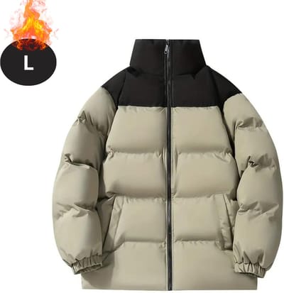 Livano Winterjas - Parka - Heren - Winter - Fleecejas - Volwassen - Stijlvol - Gewatteerde Jas - Groen - L