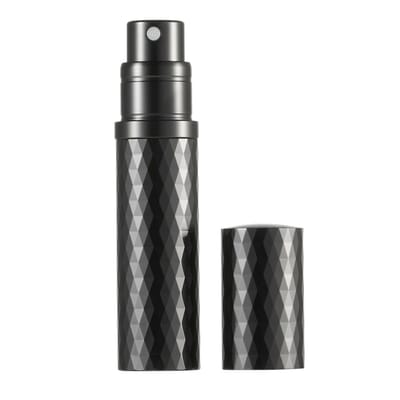 Geurverstuiver, navulbaar parfumflesje in reisformaat met pomp aan de onderkant, lekvrij, luxe diamantontwerp, unisex mini-sprayflesje, 5 ml