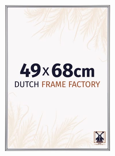 Fotolijst 49x68 cm - Kunststof - Zilver Hoogglans - Angers