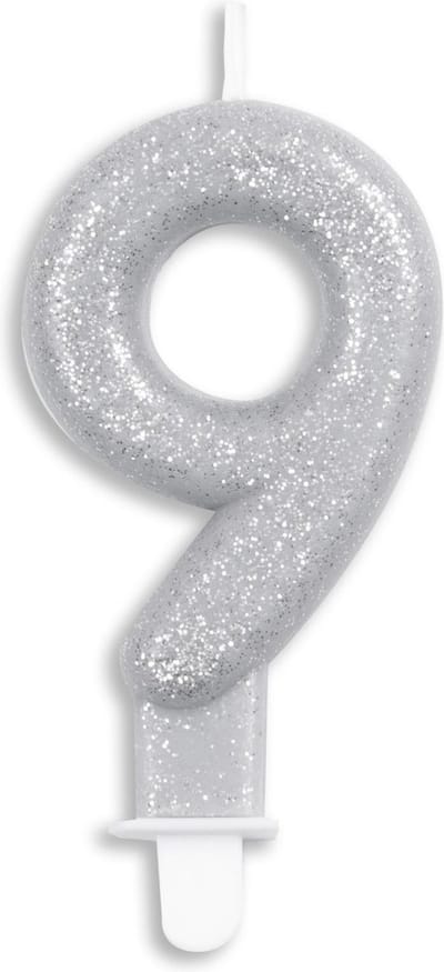Wefiesta Cijferkaars '9' 4,4 X 7 X 1,2 Cm Wax Zilver
