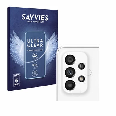 Savvies - Screenprotector voor Samsung Galaxy A53 5G (ALLEEN Camera Lens) - Folie Beschermfolie transparant 6 Stuks