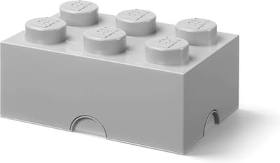 LEGO Storage brick 6 - MEDIUM STONE GREY