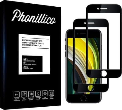 Screenprotector voor iPhone 7 / 8 / SE 2020 / SE 2022 - 2 stuks Beschermglas van glas Transparante glazen schermbeschermfolie met zwarte randen
