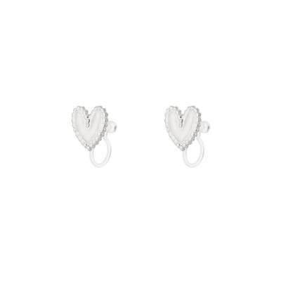 Heart Clipoorbellen | RVS (verkleurt niet) Zilver | Cadeau voor haar | Kerst | Verjaardag | Beste Cadeau