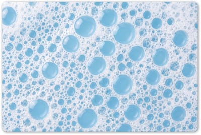 Placemats 45x30 cm - Placemat kunststof - 1 stuk - Schuim - Bubbels - Blauw - Borden onderleggers - Decoratie voor op tafel - Keuken tafeldecoratie accessoires - Vinyl onderlegger - Tafelversiering