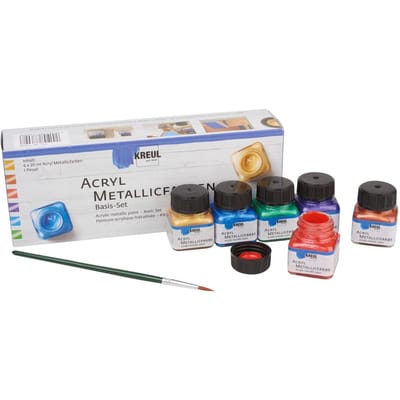 KREUL 77600, Blauw, Koper, Goud, Groen, Rood, Violet, Acrylverf, Vloeistof, 20 ml, 6 stuk(s)