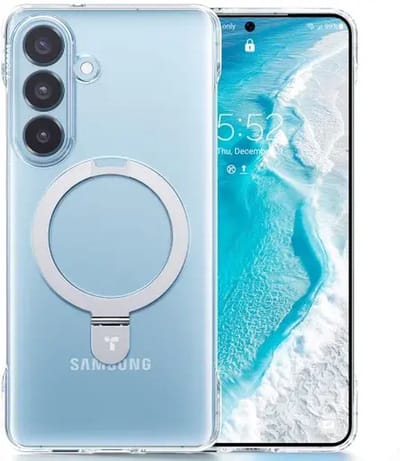 TORRAS Ostand Q1 Slim Hoesje voor Samsung Galaxy S26 Plus - Transparante Hard Case - Open-Frame Design - Met Kickstand - MagSafe Compatible