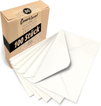 100 Witte Enveloppen DIN B6 (175x125mm) Zonder Venster - Ideaal Voor Kaarten