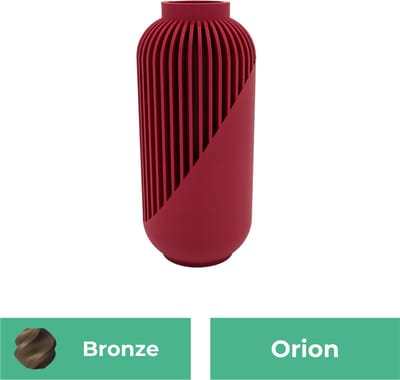 Orion moderne vaas – Decoratieve vaas - Brons - 3d geprinte vaas – geschikt voor droogbloemen - 20CM