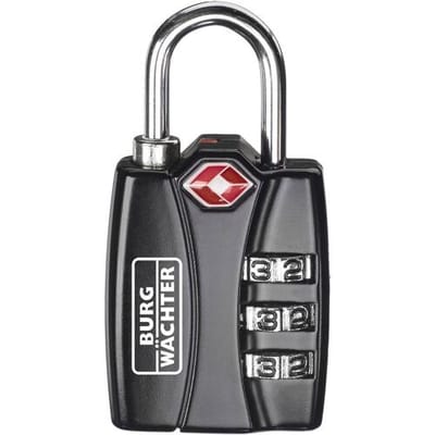 Burg Wächter 32991 Hangslot 30.80 mm TSA Zwart Cijferslot