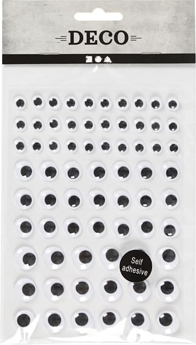 Creativ Company Wiggle Eyes White Self-adhesive 69pcs.