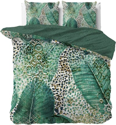 Dekbed-Discounter - Manilla Dekbedovertrek 200 x 200/220 cm - Verkoelend Katoen-Satijn - Dubbele instopstrook - Wassen op 30 graden - Inclusief 2 kussenslopen - Lydia