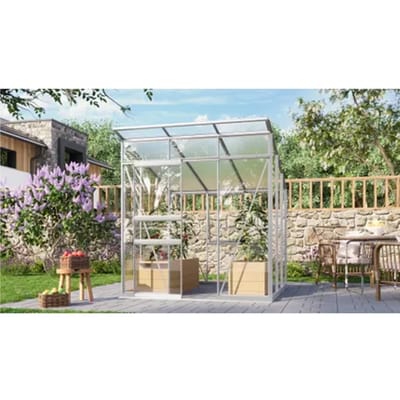 Vitavia Tuinkas Kit Palma - Aluminium/metaal/veiligheidsglas/polycarbonaat - 3mm/6mm - 229,4x195,8x10,5cm - Aluminium