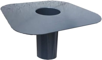 Dakdoorvoer PVC-U - Dakventilatie Buissysteem - Platte Daken Afdichten - Overbrugging Dempingsniveau - DN 70 / DN 75 - Grijs