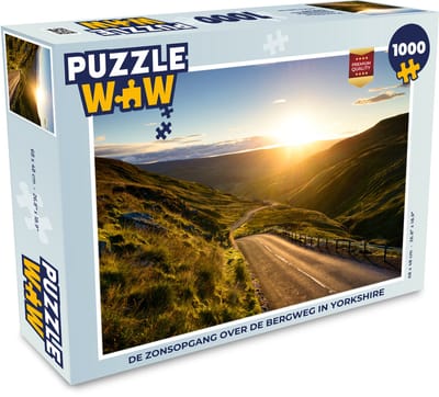 Puzzel De zonsopgang over de bergweg in Yorkshire - Legpuzzel - Puzzel 1000 stukjes volwassenen