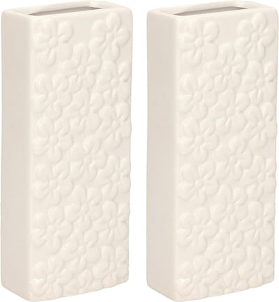 Gerimport Waterverdamper - 4x - wit - keramiek - 400 ml - radiatorbak luchtbevochtiger - 7,4 x 17,7 cm